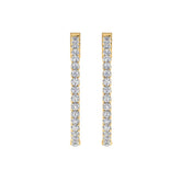 18k Yellow Gold and Diamond Hoops and total gold weight of 9.3g